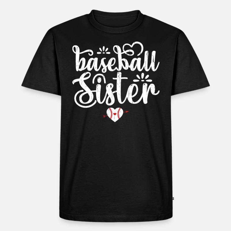 Baseball-Schwester Baseball-Schwester - Männer Premium Bio T-Shirt - Schwarz
