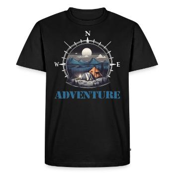 Aventure - T-shirt Premium bio Homme - noir - Devant - Nico (187cm)