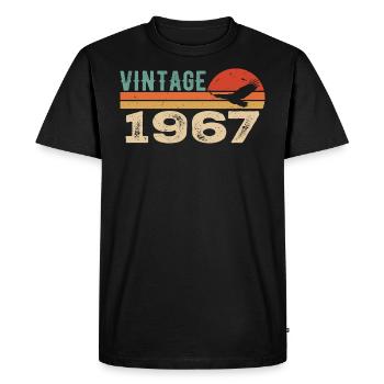 Vintage 1967 Cadeau D'anniversaire 1967 Retro 1967 - T-shirt Premium bio Homme - noir - Devant - Nico (187cm)