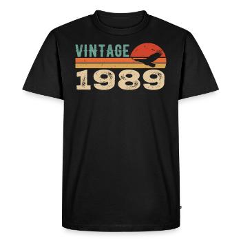Vintage 1989 Cadeau D'anniversaire 1989 Retro 1989 - T-shirt Premium bio Homme - noir - Devant - Nico (187cm)