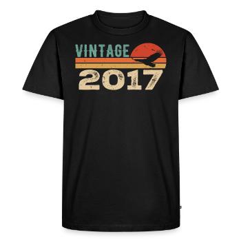 Vintage 2017 Cadeau D'anniversaire 2017 Retro 2017 - T-shirt Premium bio Homme - noir - Devant - Nico (187cm)