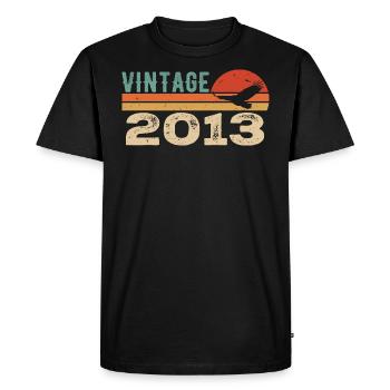 Vintage 2013 Retro 2013 Birthday Gift - Men's Premium Organic T-Shirt - black - Front - Nico (187cm)