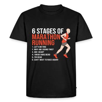 Marathon Semi-marathon Marathonien - T-shirt Premium bio Homme - noir - Devant - Nico (187cm)
