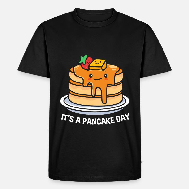 Pfannkuchen - Männer Premium Bio T-Shirt - Schwarz