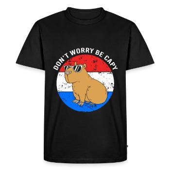 Capybara - Men's Premium Organic T-Shirt - black - Front - Nico (187cm)