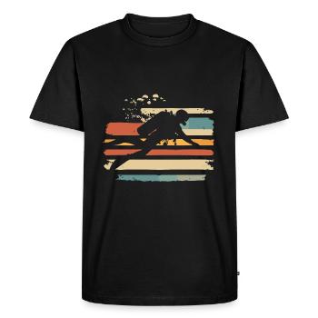 Plongée sous-marine Plongée Diving Diver Vintage - T-shirt Premium bio Homme - noir - Devant - Nico (187cm)