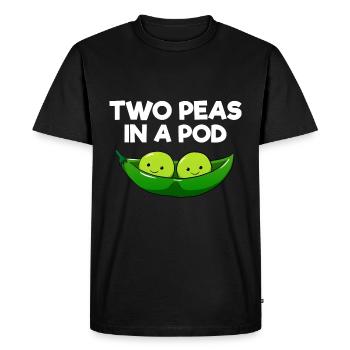 Two peas in a pod couples parents jumeaux amis - T-shirt Premium bio Homme - noir - Devant - Nico (187cm)