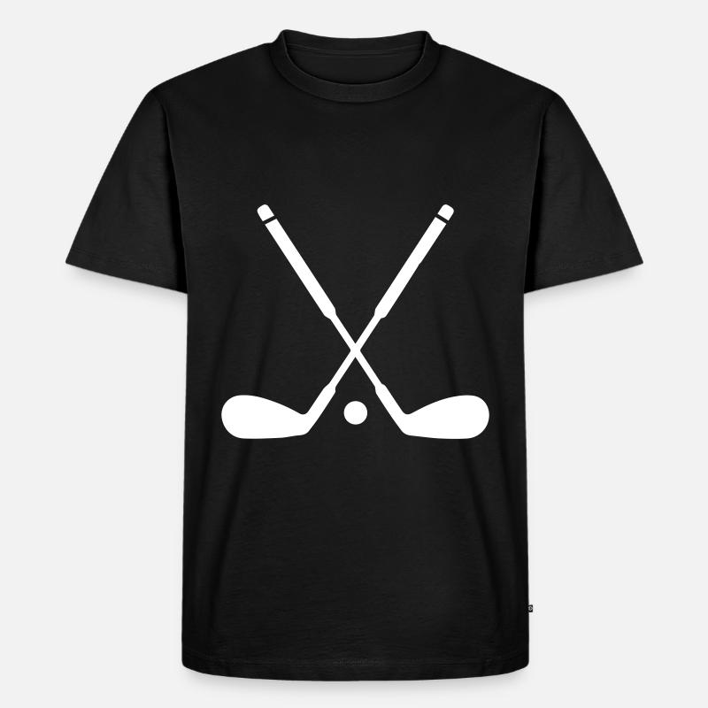 Golf symbol - Männer Premium Bio T-Shirt - Schwarz
