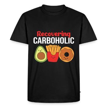 Keto Diet - Men's Premium Organic T-Shirt - black - Front - Nico (187cm)
