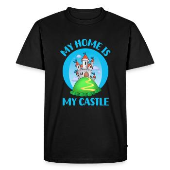 My Home Is My Castle - Men's Premium Organic T-Shirt - black - Front - Nico (187cm)