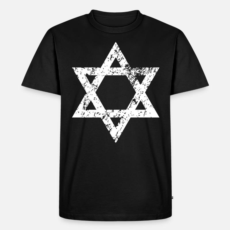Étoile de David - Design juif - T-shirt Premium bio Homme - noir