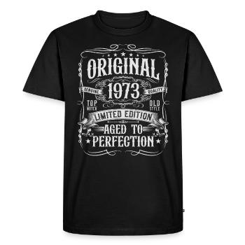 1973 Jahrgang geboren Vintage Geburtstag Geschenk - Männer Premium Bio T-Shirt - Schwarz - Vorne - Nico (187cm)