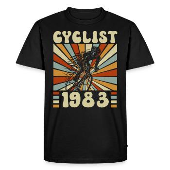 Fête Cycliste Né En 1983 40 Ans Anniversaire - T-shirt Premium bio Homme - noir - Devant - Nico (187cm)