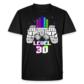Geek Niveau 30 Anniversaire Gamer 30 Ans - T-shirt Premium bio Homme - noir - Devant - Nico (187cm)