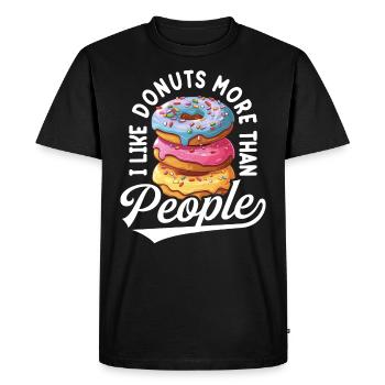 J'ai Les Donuts Plus Que Les Gens Humour Donuts - T-shirt Premium bio Homme - noir - Devant - Nico (187cm)