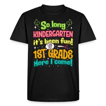Fin De La Maternelle Rentrée Primaire Enfant - T-shirt Premium bio Homme - noir - Devant - Nico (187cm)