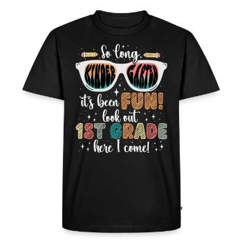 Fin De La Maternelle Rentrée Primaire Enfant - T-shirt Premium bio Homme - noir - Devant - Nico (187cm)