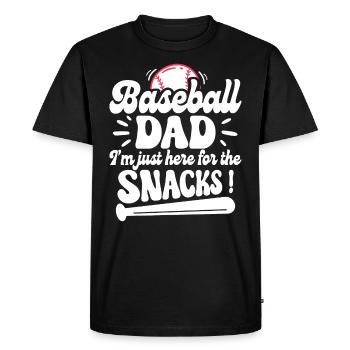 Humour Papa Supporter Baseball - T-shirt Premium bio Homme - noir - Devant - Nico (187cm)