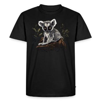 Lémurien à queue annelée Madagascar lémuriens animal - T-shirt Premium bio Homme - noir - Devant - Nico (187cm)