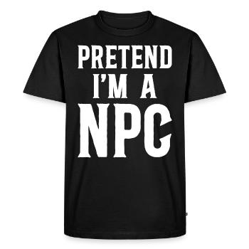 Prétendre Être PNJ Gamer Geek RPG - T-shirt Premium bio Homme - noir - Devant - Nico (187cm)