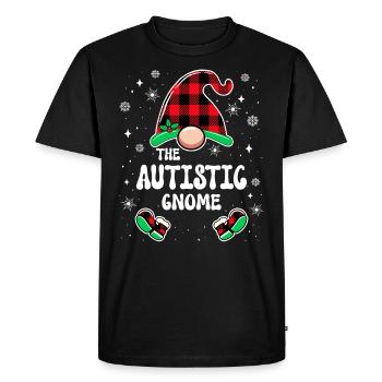 Noël En Famille Gnome Autiste - T-shirt Premium bio Homme - noir - Devant - Nico (187cm)