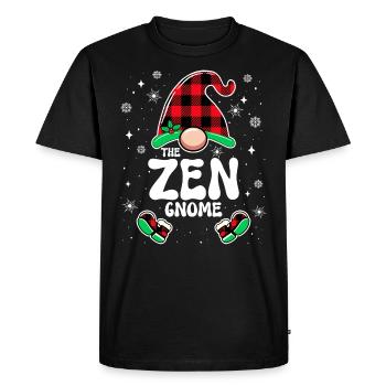 Noël En Famille Gnome Zen - T-shirt Premium bio Homme - noir - Devant - Nico (187cm)