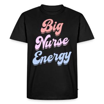 Energetic Nurse Female Nurse - Men's Premium Organic T-Shirt - black - Front - Nico (187cm)