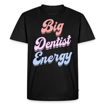 Energetic Dentist Female Dentist - Men's Premium Organic T-Shirt - black - Front - Nico (187cm)