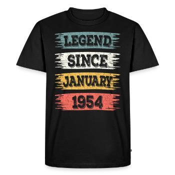 Legend 70 Years 1954 January 70 Years Anniversary - Men's Premium Organic T-Shirt - black - Front - Nico (187cm)