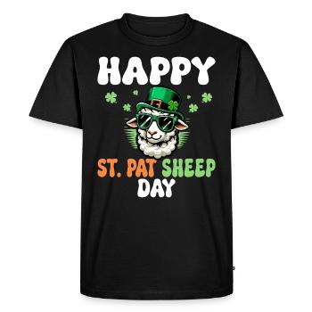 Fête Irlande Blague Mouton Saint Patrick - T-shirt Premium bio Homme - noir - Devant - Nico (187cm)