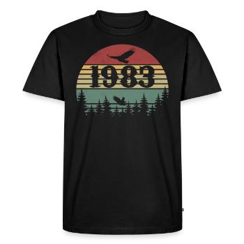 1983 Vintage Cadeau D’anniversaire 1983 Retro 1983 - T-shirt Premium bio Homme - noir - Devant - Nico (187cm)