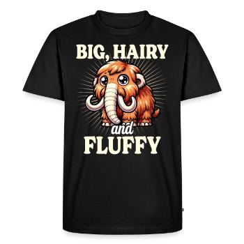 Humour Mammouth Laineux Adore Mammouth Homme - T-shirt Premium bio Homme - noir - Devant - Nico (187cm)
