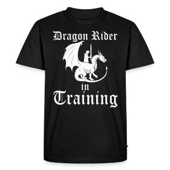 Dragon Knight Humor Medieval Festival - Men's Premium Organic T-Shirt - black - Front - Nico (187cm)
