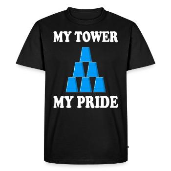 Cup Stacking Humor Sport Stacking - Men's Premium Organic T-Shirt - black - Front - Nico (187cm)