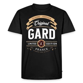 Vintage Gard Department France - Men's Premium Organic T-Shirt - black - Front - Nico (187cm)
