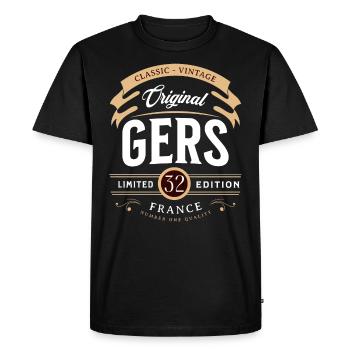 Vintage Gers Département France - T-shirt Premium bio Homme - noir - Devant - Nico (187cm)