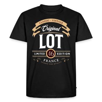 Vintage Lot Département France - T-shirt Premium bio Homme - noir - Devant - Nico (187cm)