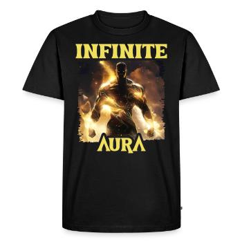 Aura Infinie Points Humor Meme Aura - Men's Premium Organic T-Shirt - black - Front - Nico (187cm)