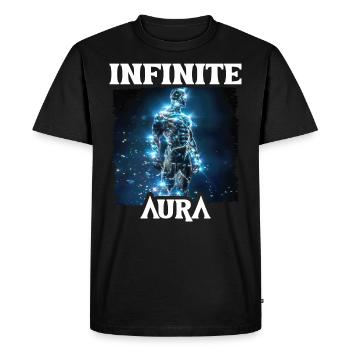 Aura Infinie Points Humor Meme Aura - Men's Premium Organic T-Shirt - black - Front - Nico (187cm)