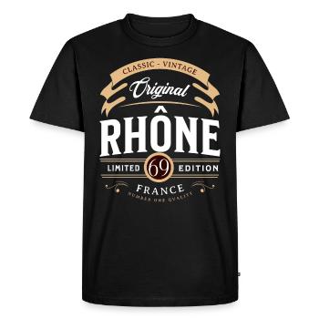 Rhône Département France - T-shirt Premium bio Homme - noir - Devant - Nico (187cm)