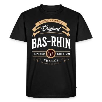 Bas-Rhin Department France - Men's Premium Organic T-Shirt - black - Front - Nico (187cm)