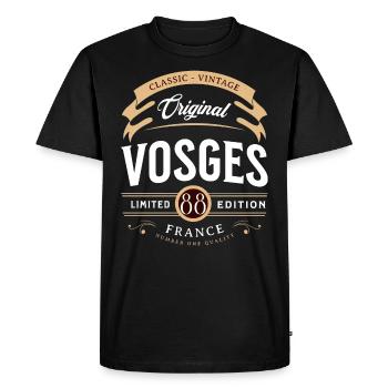 Vosges Département France - T-shirt Premium bio Homme - noir - Devant - Nico (187cm)