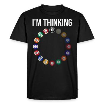 Jeu De Billard Humour Joueur de Billard - T-shirt Premium bio Homme - noir - Devant - Nico (187cm)