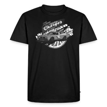 Creeight Chargeur - T-shirt Premium bio Homme - noir - Devant - Nico (187cm)