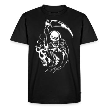 Sensenmann - Männer Premium Bio T-Shirt - Schwarz - Vorne - Nico (187cm)