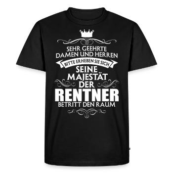 RENTNER - Majestät - Männer Premium Bio T-Shirt - Schwarz - Vorne - Nico (187cm)