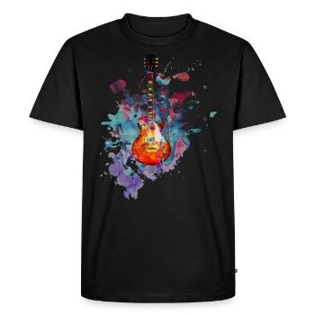 Les Paul Guitar Splash - Men's Premium Organic T-Shirt - black - Front - Nico (187cm)