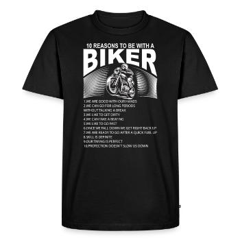 Bikers - Men's Premium Organic T-Shirt - black - Front - Nico (187cm)