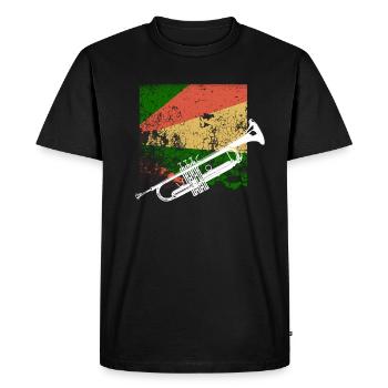 trompette - T-shirt Premium bio Homme - noir - Devant - Nico (187cm)