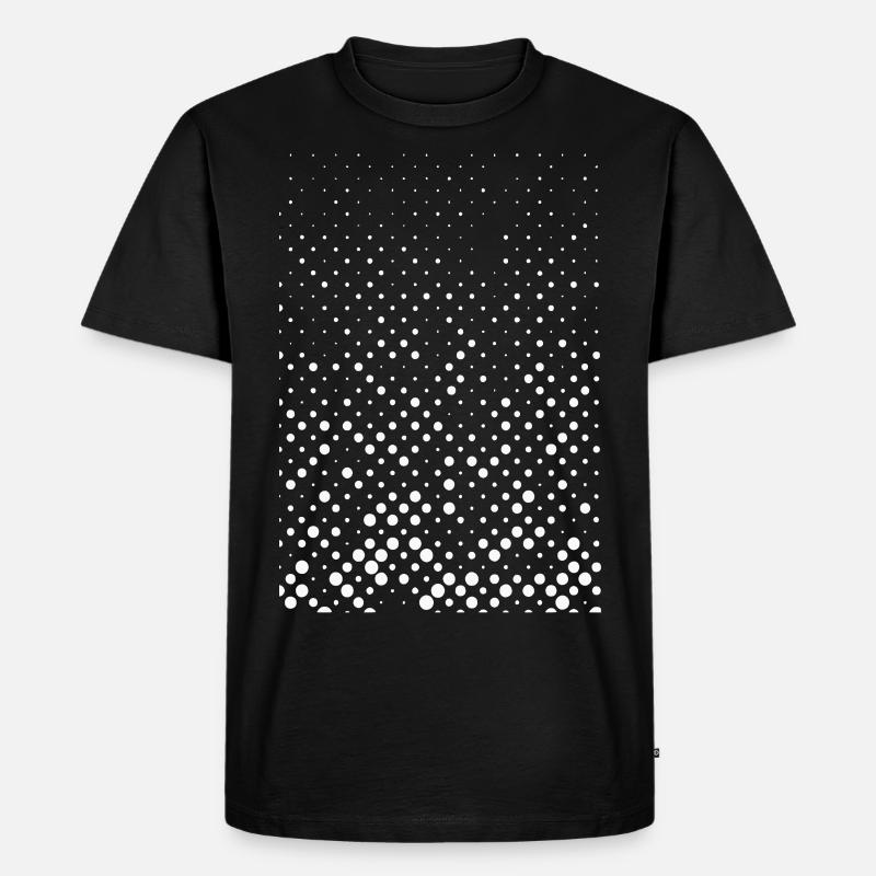 Abstract points / line / white / pattern - Men's Premium Organic T-Shirt - black